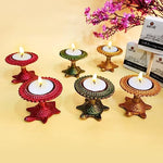 Multicolor Turtle Diya Metal Table Dia Laxmi Candle Tea Light Holder