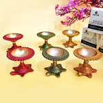 Multicolor Turtle Diya Metal Table Dia Laxmi Candle Tea Light Holder
