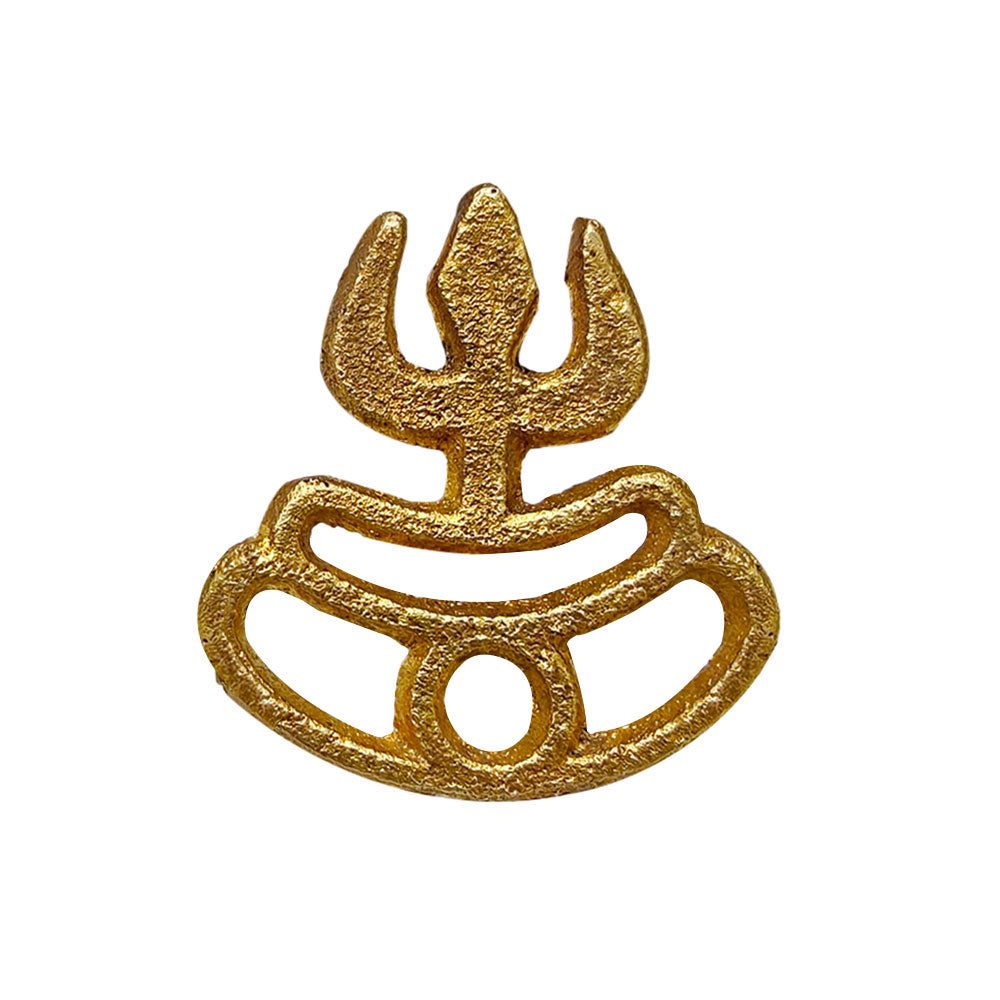 Brass Trishul Tilak Stamp Deity Ornament