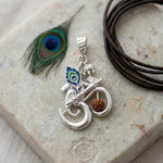 925 Silver Hallmarked Om Krishna Rudraksha Pendant