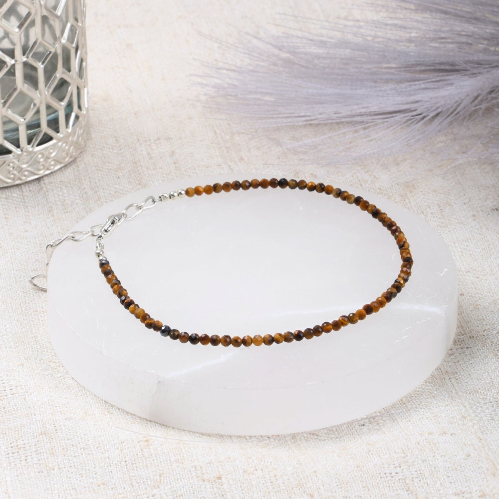 Tiger Eye Anklet Stylish Spiritual Wear