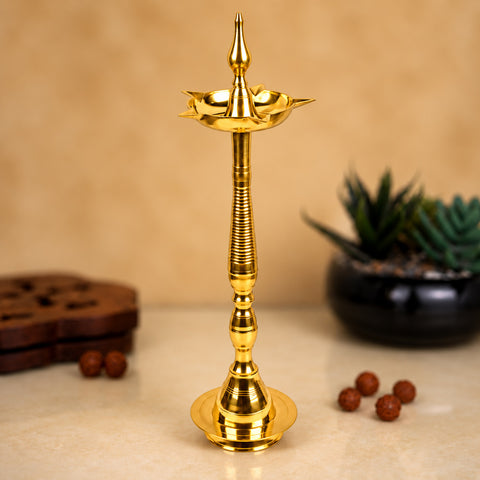 28 Inch Brass Kerala Diya Samai Lamp