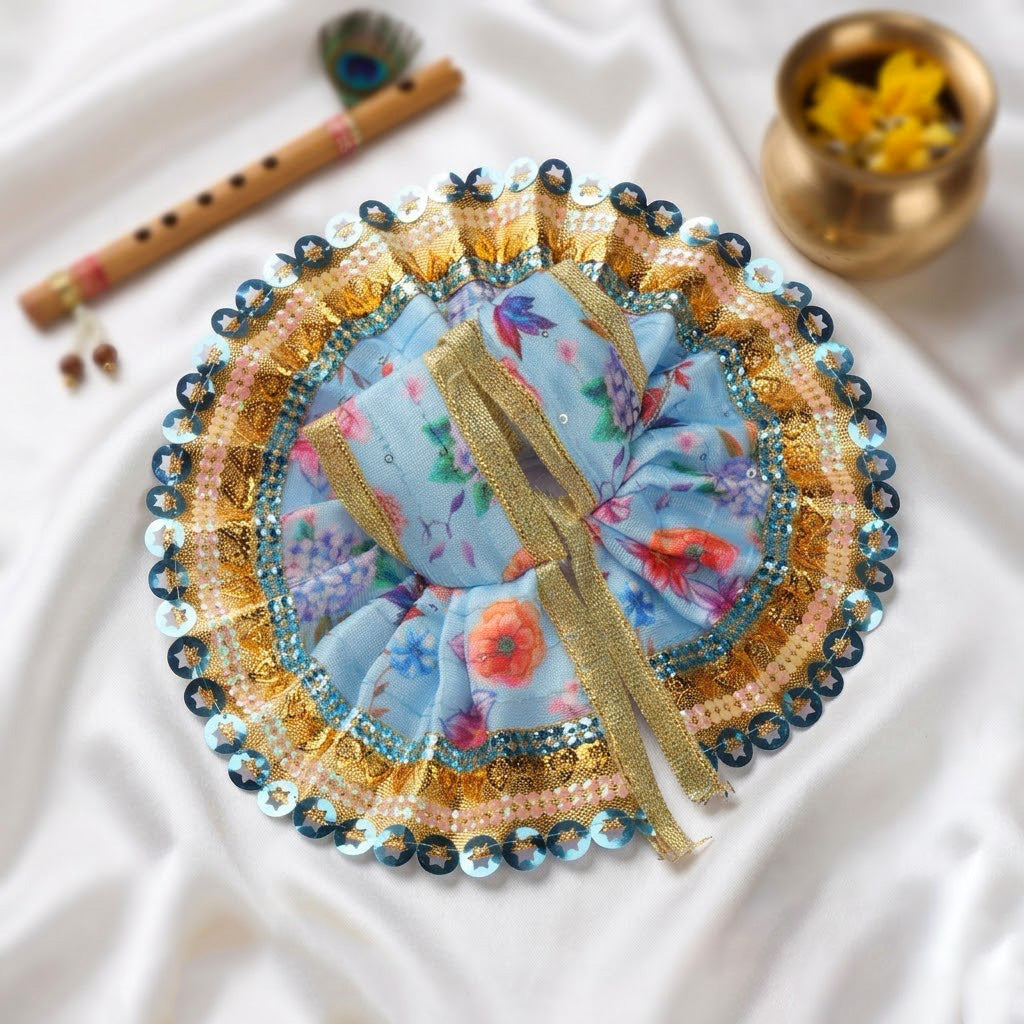 Size No.2 Exquisite Vibrant Festive Floral Laddu Gopal Dress