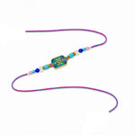 Elegance Rectangular Mosaic Enamel Designer Rakhi