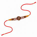 Traditional Antique Krishna Coin Medallion Designer Rakhi