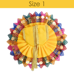 Laddu Gopal Yellow Dress with Multi-Color Sequined Border