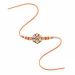 Handcrafted Multicolor Pastel Flower Bouquet Dial Rakhi