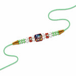 Traditional Bal Krishna Square Enamel Frame Kids Rakhi