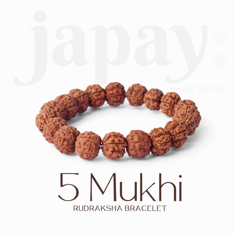 5 Mukhi Rudraksha Bracelet – Certified Beads for Peace, Health & Spiritual Clarity. India’s Largest Pooja Accessories Brand - www.satvikstore.in 