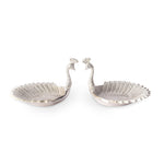 Beautiful Silver Peacock Tray
