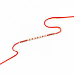 Lustrous Pearl and Crystal Beaded Designer Rakhi