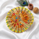 Size No.2 Printed Fabric Zari Work Laddu Gopal Dress