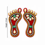 Ethnic Kundan Work Laxmi Charan Paduka Stickers