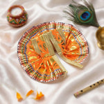 Size No.0 Rich Zari Border Pleated Laddu Goapl Dress