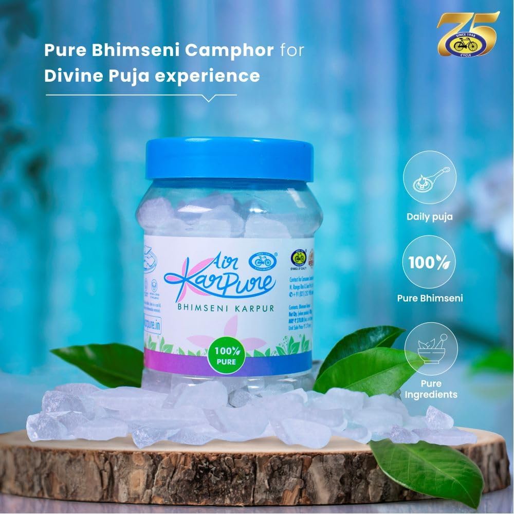 Bhimseni Camphor Tablets Original (100gm) - Combo Pack 2