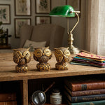 3 Wise Owls Home Decor Figurines Set