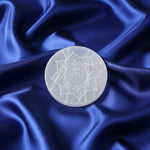 Om Selenite Plate Spiritual Decorative Tool
