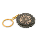 Pyrite Yantra Keyring – Spiritual Healing Energy Accessory