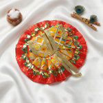 Size 1 Handcrafted Bandhani Print Laddu Gopal Dress