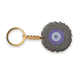 Pyrite Evil Eye Keyring Spiritual Protection & Positive Energy