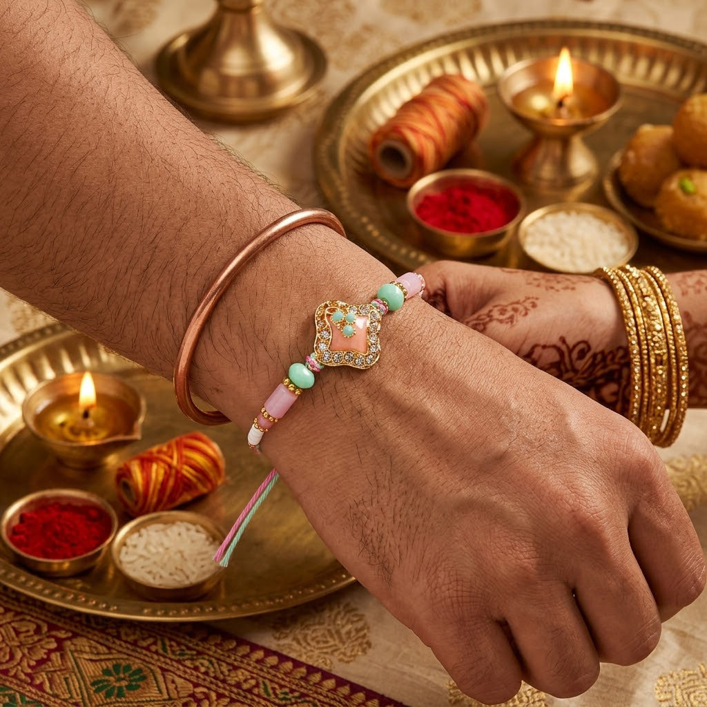 Divine Spiritual Family Rakhi Combo (Set of 5)