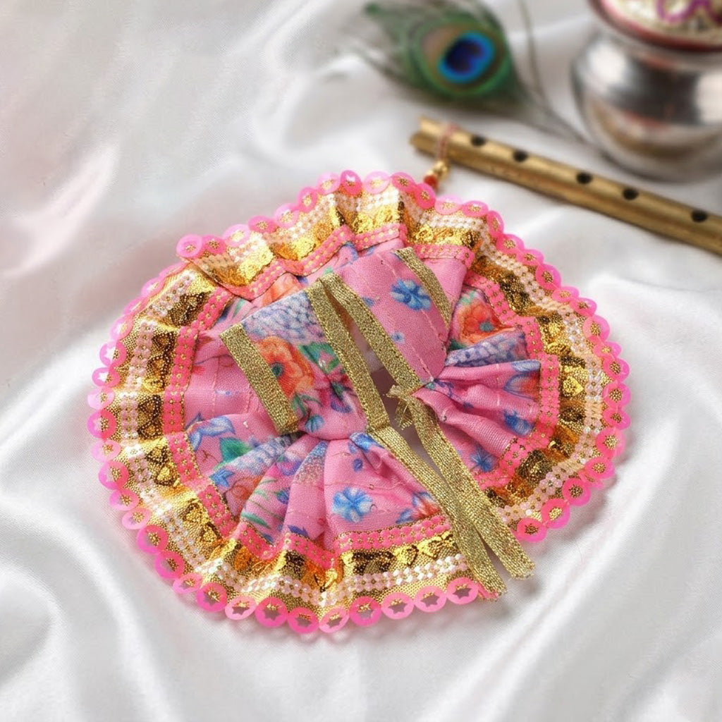 Size No.2 Exquisite Vibrant Festive Floral Laddu Gopal Dress