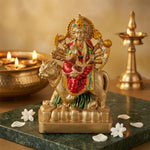 Premium Gold & Crimson Maa Durga Resin Statue