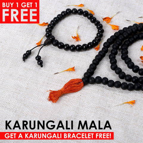 6mm Govt. Certified Karungali Jap Mala with 108+1 Beads – Authentic Ebony Prayer Beads for Meditation, Spiritual Growth, and Positive Energy. India’s Premium Jap Mala Store - www.satvikstore.in