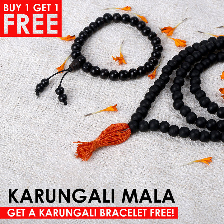 6mm Govt. Certified Karungali Jap Mala with 108+1 Beads – Authentic Ebony Prayer Beads for Meditation, Spiritual Growth, and Positive Energy. India’s Premium Jap Mala Store - www.satvikstore.in