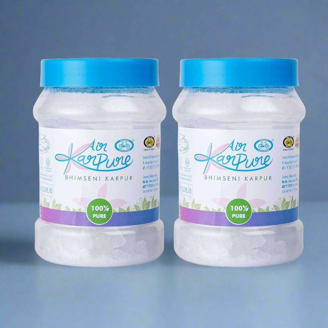 Bhimseni Camphor Tablets Original (100gm) - Combo Pack 2