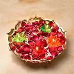 Metal Lotus Shape Urli for Decor With Floating Diya