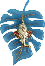 Elegant Classic Finish Ganesha On Leaf Wall Hanging