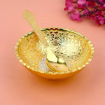 Decorative Embossed Gold Silver Plated Lotus Flower Base Bowl