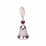 Silver Lotus Diya with Bell – Silver Plated Pooja Lamp Decorative Spiritual Use