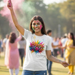 Holi Tshirt Printed Round Neck Tshirt for Men/Women Design-4