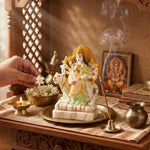 Beautifully White Marble Maa Durga Statue
