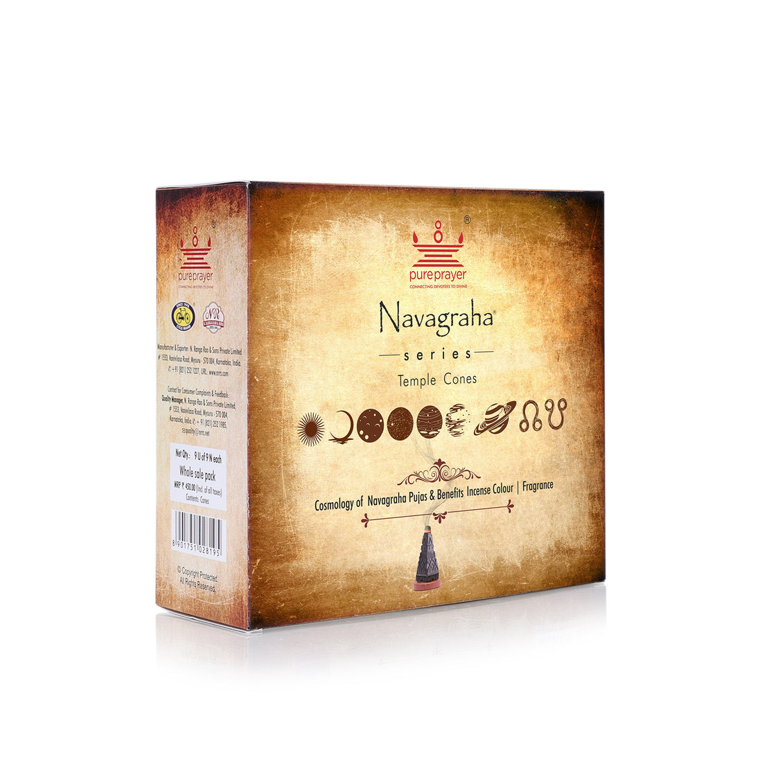 Navagraha Series Temple Cones – Pack of 9 Fragrances