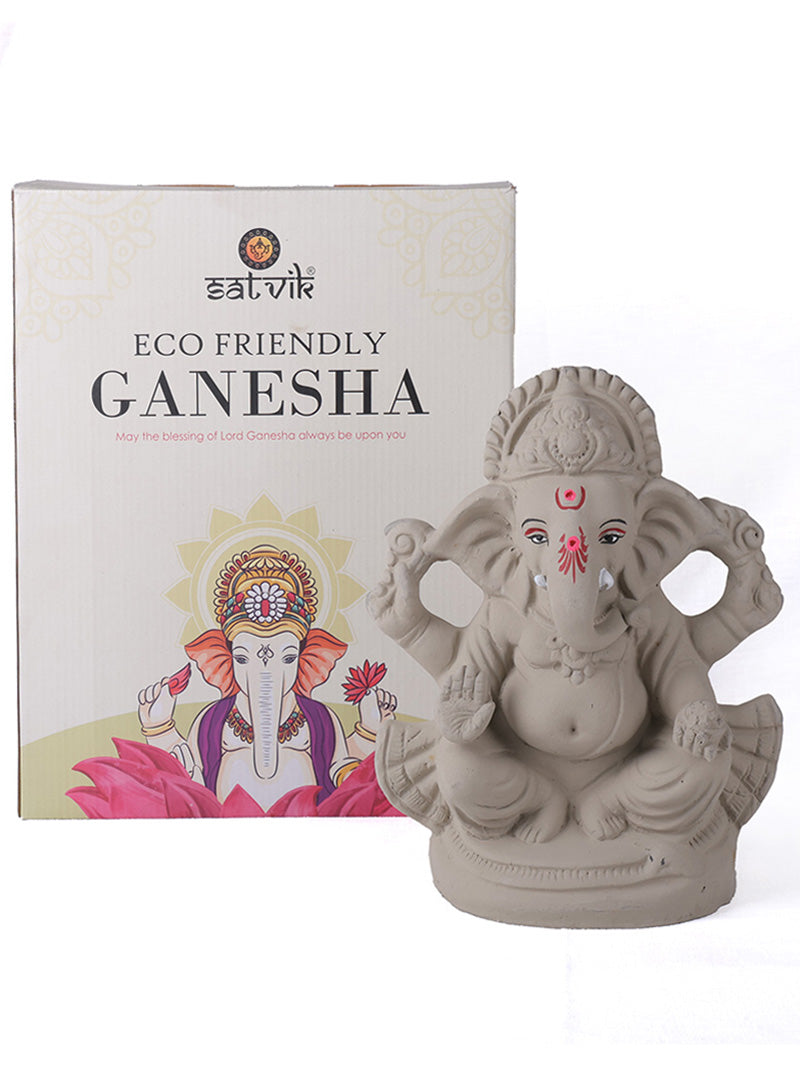 10 Inch Natural Eco-Friendly Ganesha Idol
