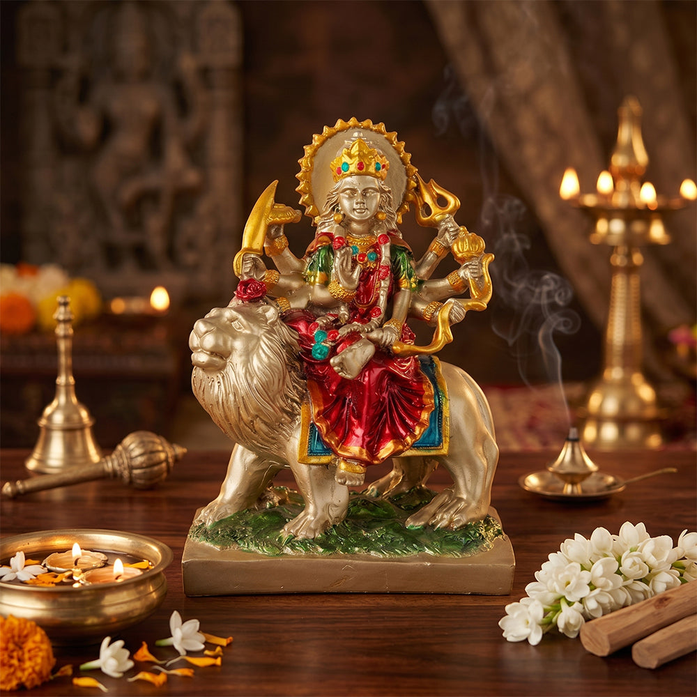 Hand Painted Durga Statue