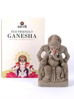 9 Inch Eco Friendly Ganesha Idol in Traditional Sitting Pose