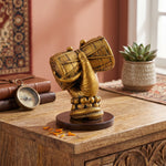Golden Shiva Hand with Damru Resin Idol Figurine