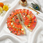 Size No.1 Golden Zari & Sequins Laddu Gopal Dress