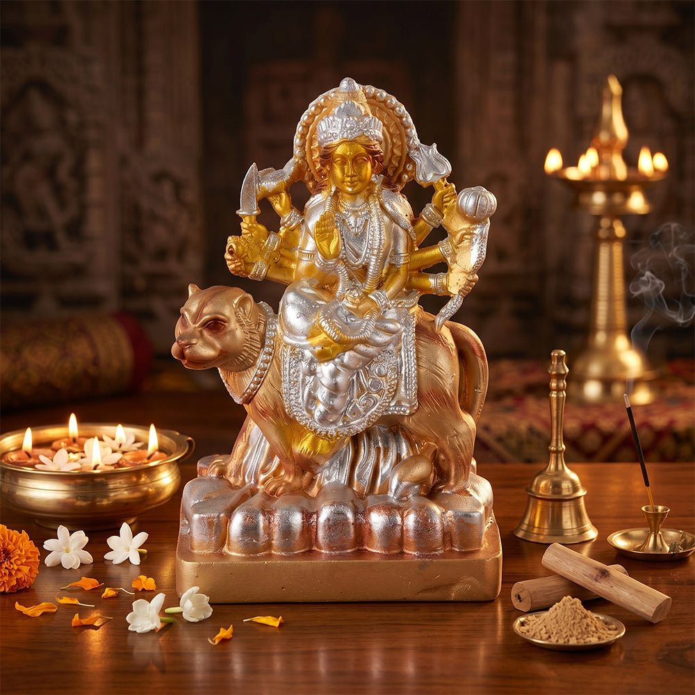 Metallic Maa Durga Statue