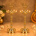 44 Inch Brass Kerala Peacock Samai Deepam Inauguration Lamp