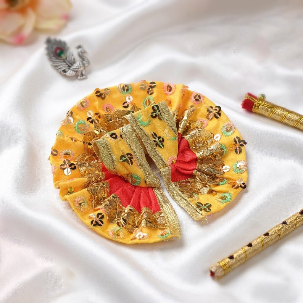 Size 1 Designer Dual-Tone Laddu Gopal Dress