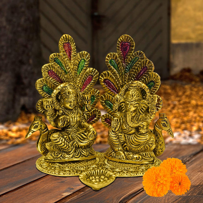 Blissful Harmony: Ganesh Laxmi Statue