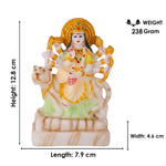 Beautifully White Marble Maa Durga Statue