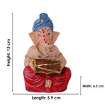 Hand-Painted Blue Turban Resin Ganesh Statue