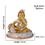 Premium Silver & Gold Laddu Gopal Resin Statue
