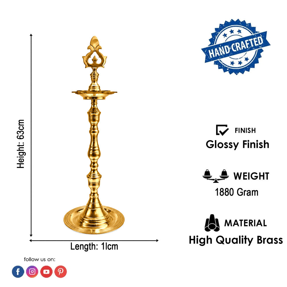 25 INCH Brass Kerala Chandarbalyam Samai Diya